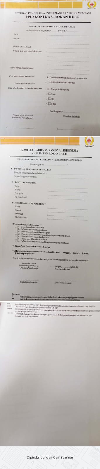 FORMULIR INFORMASI DAN KEBERATAN